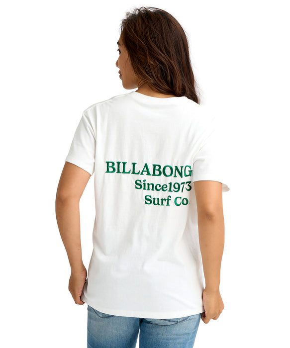 BILLABONG ウィメンズ EMB LOGO BOY FIT TEE Tシャツ 【2026年春夏モデル】 SCS / L