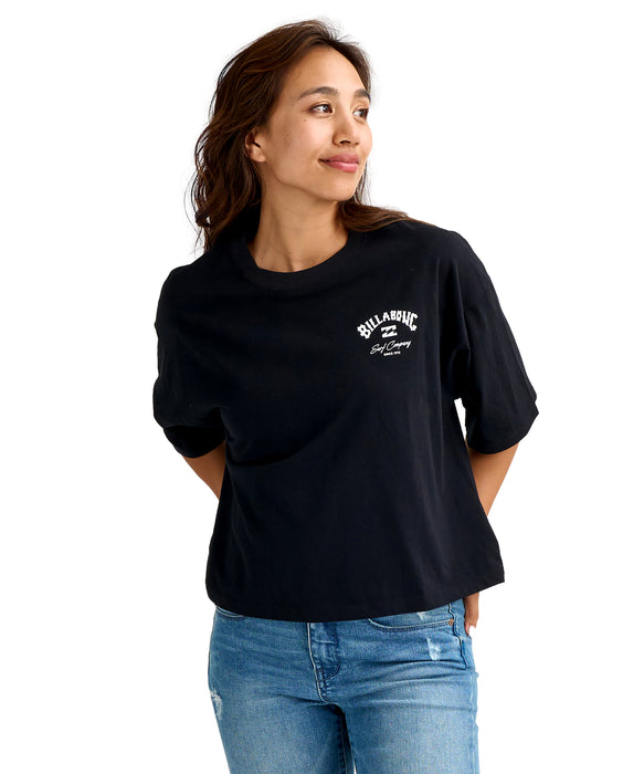 BILLABONG ウィメンズ SQUARE LOGO LOOSE CR Tシャツ 【2026年春夏モデル】 BLM / M