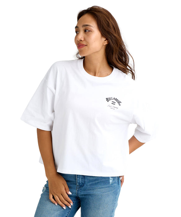 BILLABONG ウィメンズ SQUARE LOGO LOOSE CR Tシャツ 【2026年春夏モデル】 BPB / M