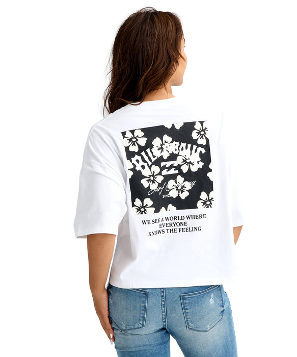 BILLABONG ウィメンズ SQUARE LOGO LOOSE CR Tシャツ 【2026年春夏モデル】 BPB / M
