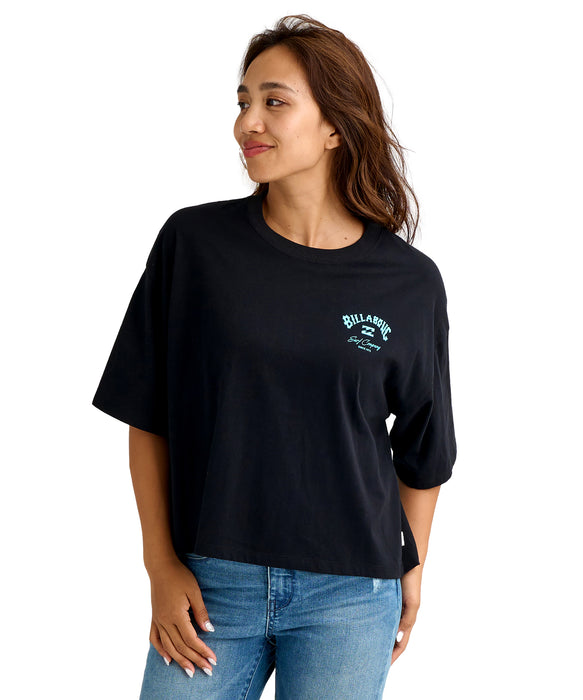 BILLABONG ウィメンズ SQUARE LOGO LOOSE CR Tシャツ 【2026年春夏モデル】 OCS / M