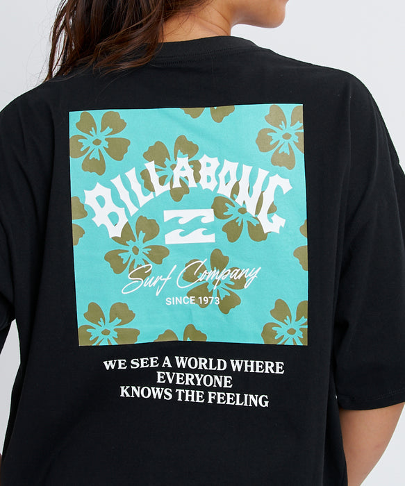 BILLABONG ウィメンズ SQUARE LOGO LOOSE CR Tシャツ 【2026年春夏モデル】 OCS / M