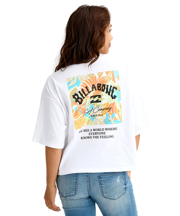 BILLABONG ウィメンズ SQUARE LOGO LOOSE CR Tシャツ 【2026年春夏モデル】 SCS / M