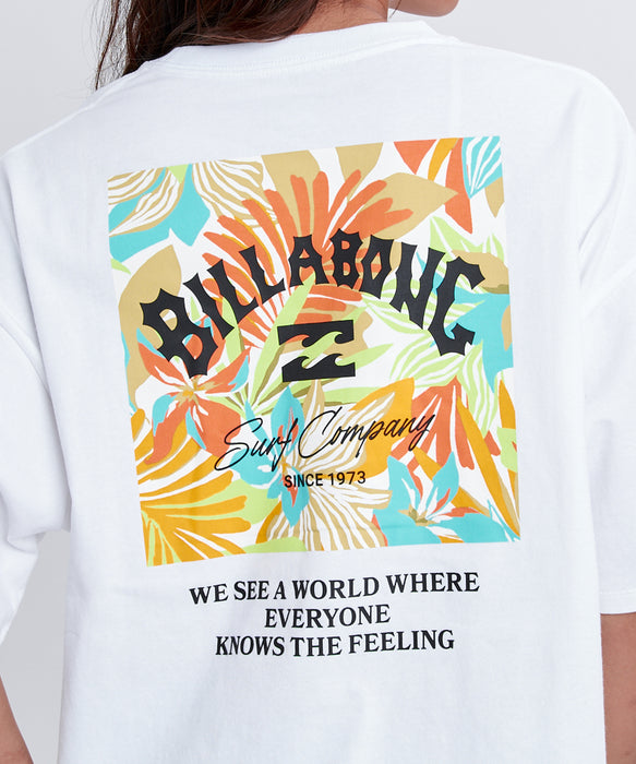 BILLABONG ウィメンズ SQUARE LOGO LOOSE CR Tシャツ 【2026年春夏モデル】 SCS / M