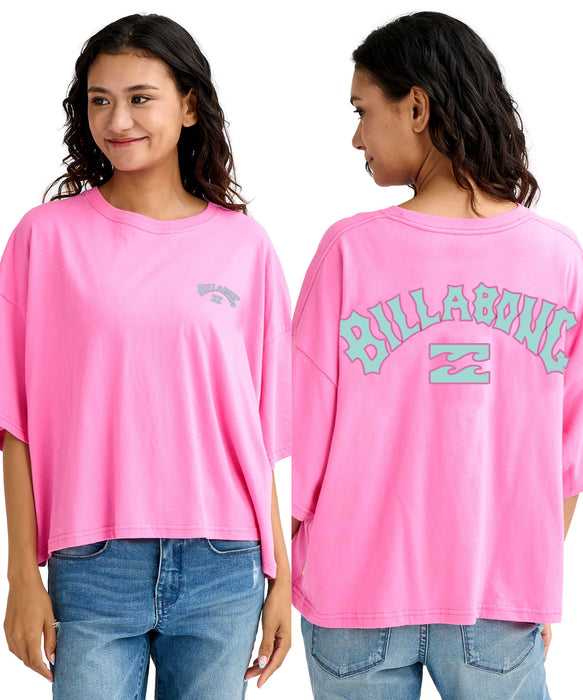 BILLABONG ウィメンズ PUFF ARCH 【WIDE LOOSE CROPPED】 Tシャツ 【2026年春夏モデル】
