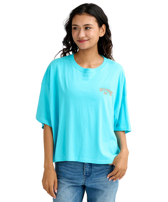 BILLABONG ウィメンズ PUFF ARCH WIDE LOOSE Tシャツ 【2026年春夏モデル】 OCS / M