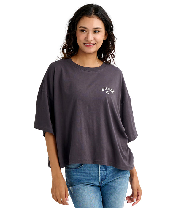 BILLABONG ウィメンズ PUFF ARCH WIDE LOOSE Tシャツ 【2026年春夏モデル】 OFB / M
