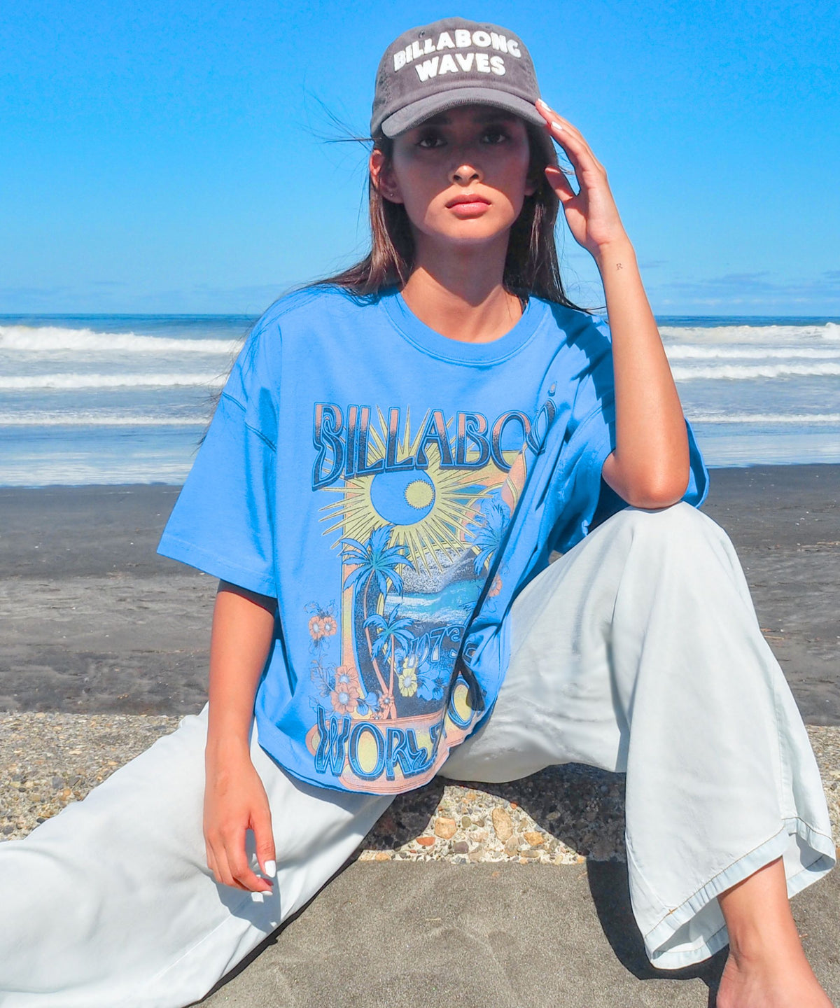 v*割様 JUICE MAGAZINE ヴィンテージ カットオフTEE BILLABONG ウィメンズ GRAPHIC 【WIDE LOOSE CROPPED】 Tシャツ 【2026