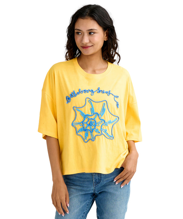 BILLABONG ウィメンズ CORD SHELL WIDE LOOS Tシャツ 【2026年春夏モデル】 DAF / M