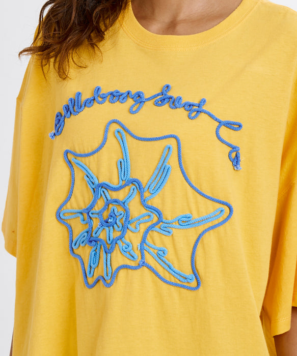 BILLABONG ウィメンズ CORD SHELL WIDE LOOS Tシャツ 【2026年春夏モデル】 DAF / M