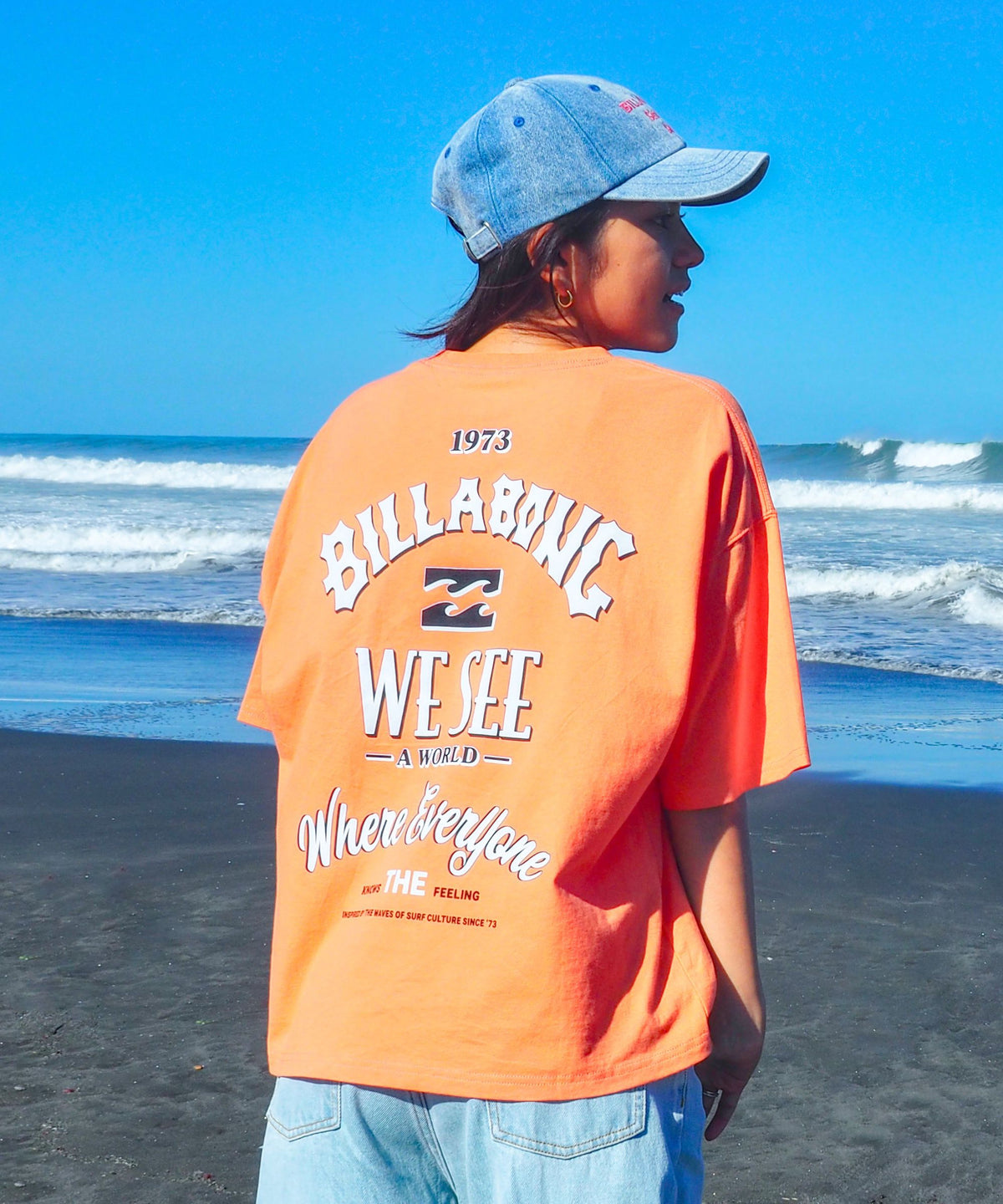 オレンジマントルピース　アンジュタイプ BILLABONG ウィメンズ MESSAGE ARCH 【MEDIUM LOOSE】 Tシャツ 【2026