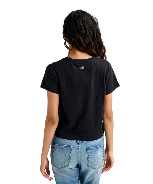 BILLABONG ウィメンズ 3D EMB LOGO BABY FIT Tシャツ 【2026年春夏モデル】 BLK / M