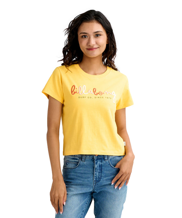 BILLABONG ウィメンズ 3D EMB LOGO BABY FIT Tシャツ 【2026年春夏モデル】 DAF / M