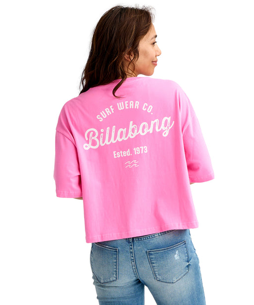 BILLABONG ウィメンズ ARCH ROUGH LOGO CROP Tシャツ 【2026年春夏モデル】 GUA / M