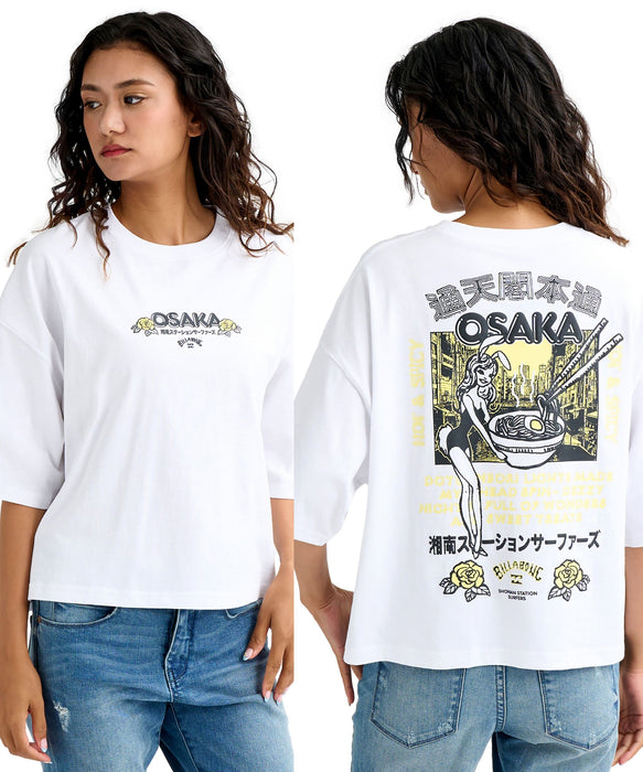 BILLABONG ウィメンズ 【SHONAN STATION SUFERS】DESTINATION OSAKA TEE 【LOOSE CROPPED】Tシャツ 【2026年春夏モデル】