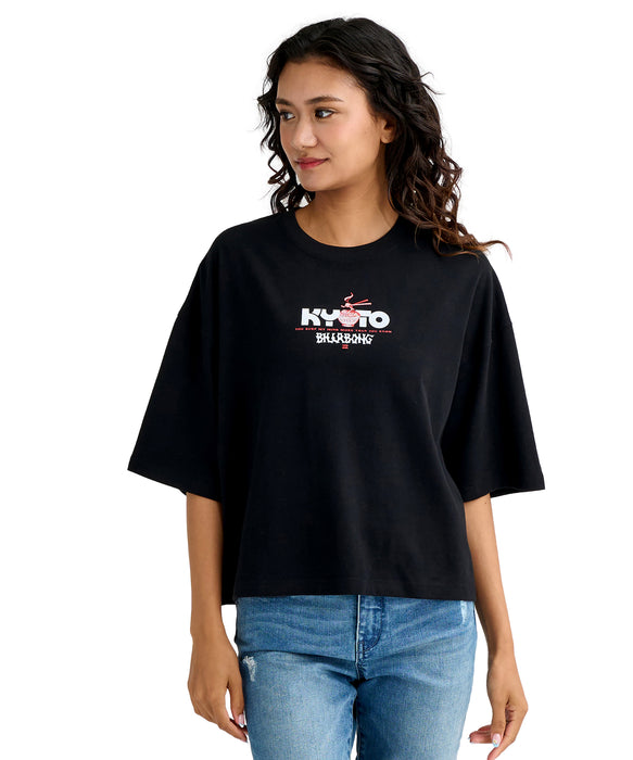 BILLABONG ウィメンズ DESTINATION KYOTO TE Tシャツ 【2026年春夏モデル】 BLK / M