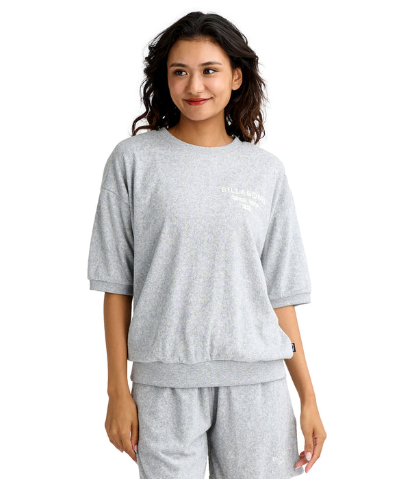 BILLABONG ウィメンズ PILE SS TOPS セーター 【2026年春夏モデル】 GRY / L
