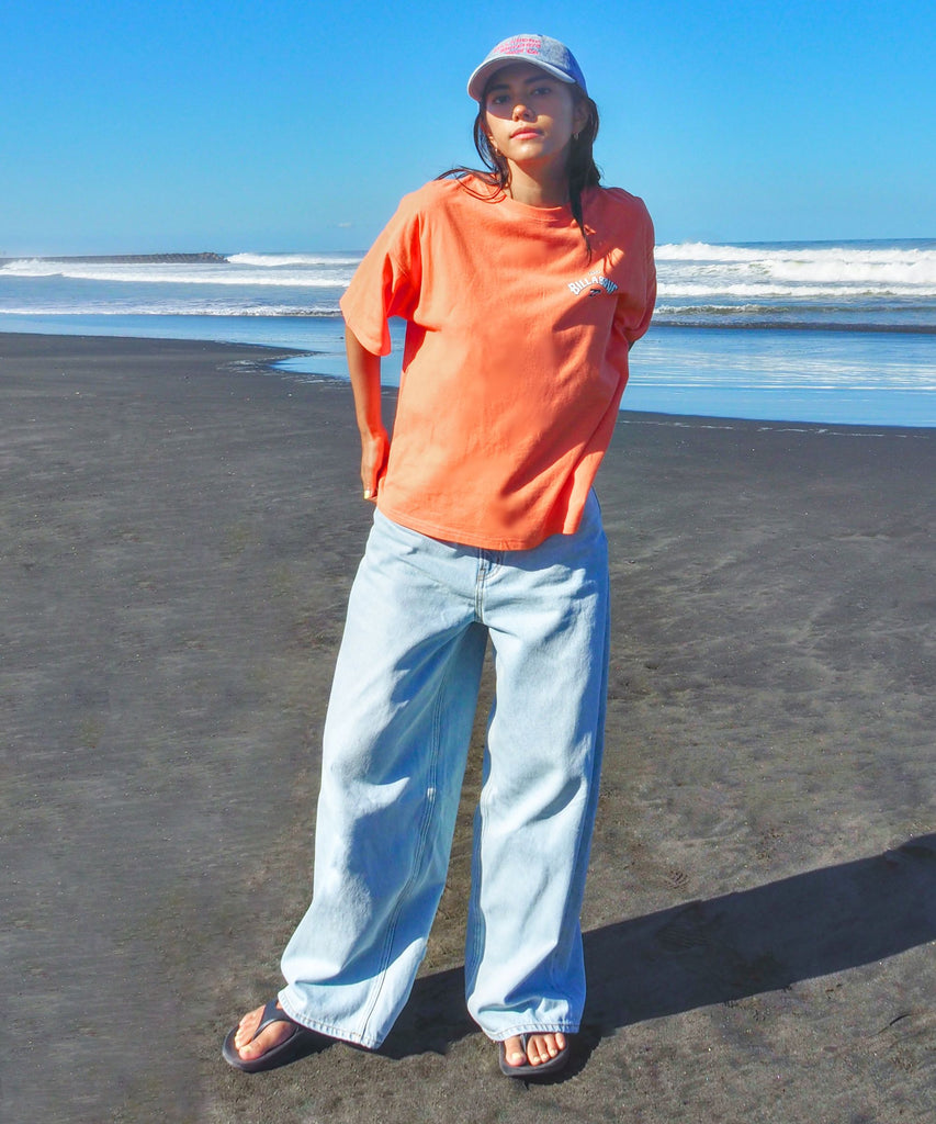 BRIEFING サマー・ベーシックパンツ　ストレッチ&抗菌・抗ウィルス　M BILLABONG ウィメンズ 【BEACH LOVER JEANS】BARREL LEGS DENIM デニム