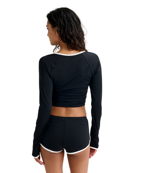 BILLABONG ウィメンズ CROPPED RASHGUARD BI 水着 【2026年春夏モデル】 BLK / M