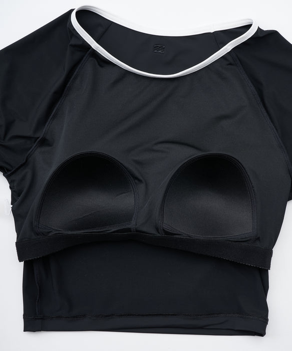 BILLABONG ウィメンズ CROPPED RASHGUARD BI 水着 【2026年春夏モデル】 BLK / M