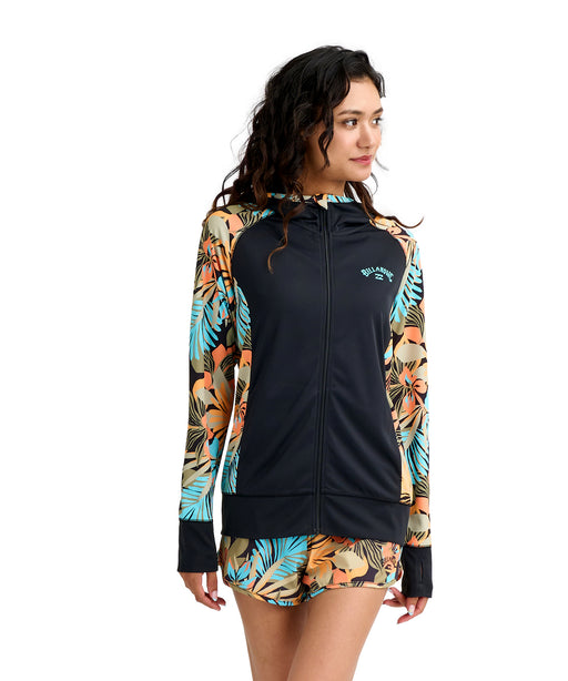 BILLABONG ウィメンズ DES TROPIQUES ZIP UP ジップラッシュガード 【2026年春夏モデル】 BLM / L