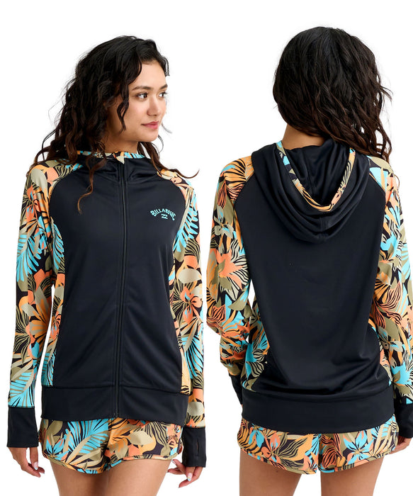 BILLABONG ウィメンズ DES TROPIQUES ZIP UP ジップフード ラッシュ