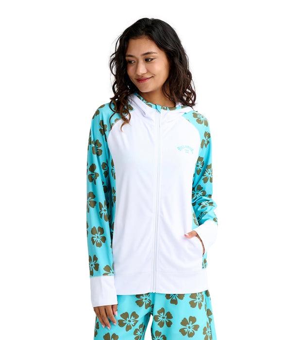 BILLABONG ウィメンズ DES TROPIQUES ZIP UP ジップラッシュガード 【2026年春夏モデル】 OCS / L