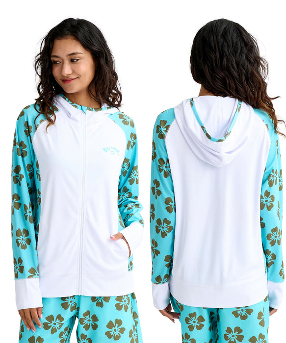 BILLABONG ウィメンズ DES TROPIQUES ZIP UP ジップフード ラッシュ