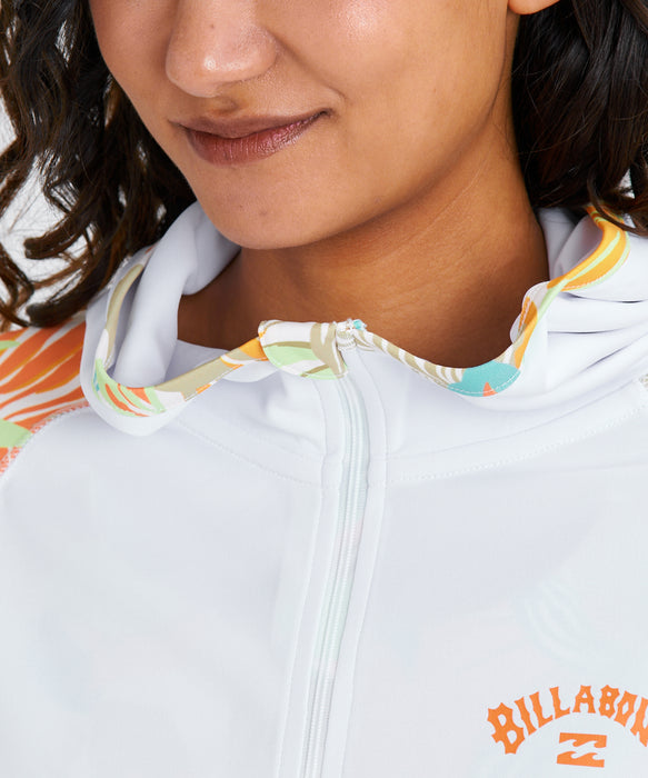 BILLABONG ウィメンズ DES TROPIQUES ZIP UP ジップラッシュガード 【2026年春夏モデル】 SCS / L