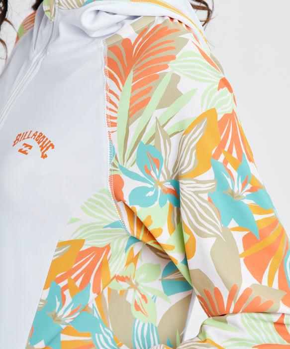 BILLABONG ウィメンズ DES TROPIQUES ZIP UP ジップラッシュガード 【2026年春夏モデル】 SCS / L