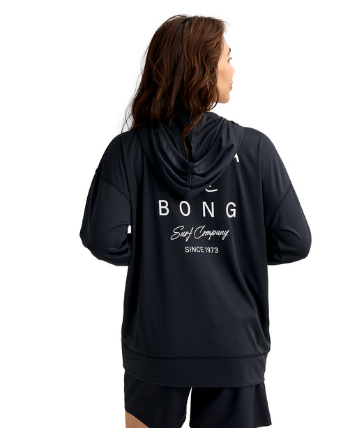 BILLABONG ウィメンズ ZIP UP HOODED LOGO L ジップラッシュガード 【2026年春夏モデル】 BLK / L