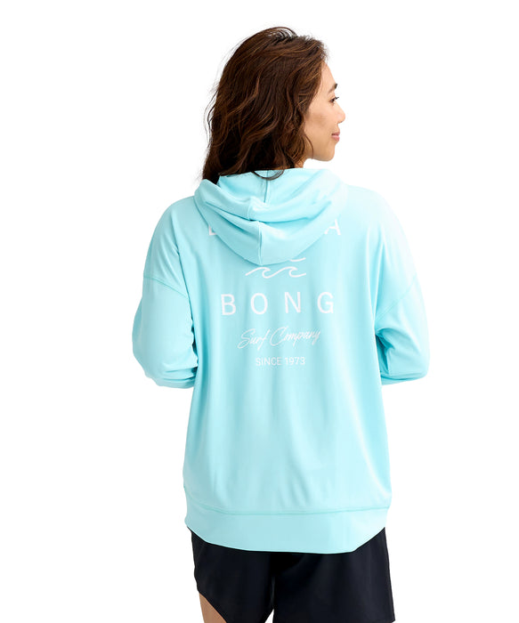 BILLABONG ウィメンズ ZIP UP HOODED LOGO L ジップラッシュガード 【2026年春夏モデル】 PBE / L