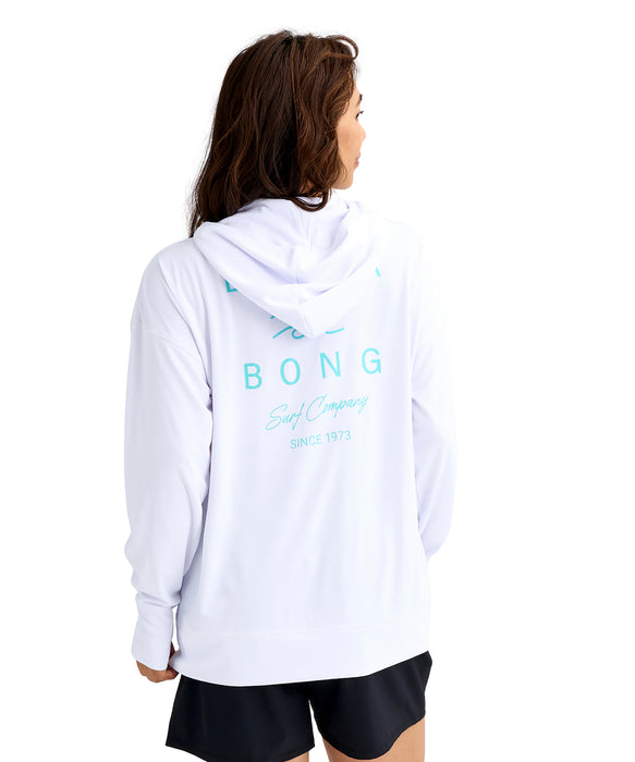BILLABONG ウィメンズ ZIP UP HOODED LOGO L ジップラッシュガード 【2026年春夏モデル】 WHT / L