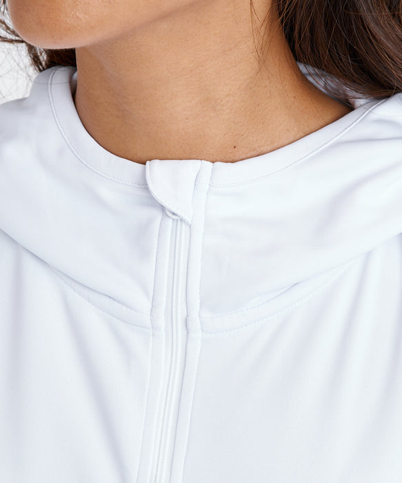 BILLABONG ウィメンズ ZIP UP HOODED LOGO L ジップラッシュガード 【2026年春夏モデル】 WHT / L