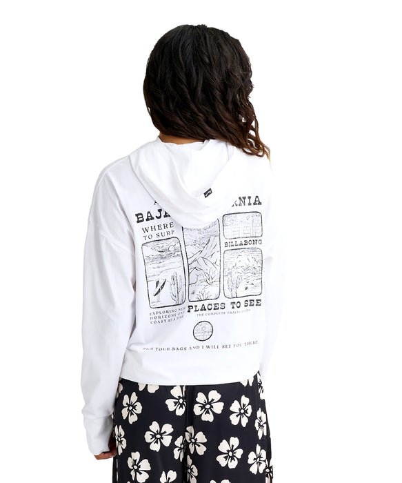 BILLABONG ウィメンズ MORFY GRAPHIC PRINT  ジップラッシュガード 【2026年春夏モデル】 WHT / L