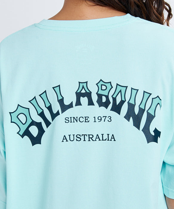BILLABONG ウィメンズ MORFY ARCH LOGO SS T ラッシュガード 【2026年春夏モデル】 PBE / M