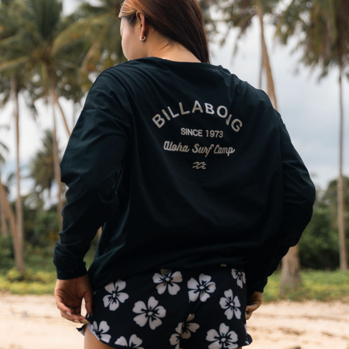 BILLABONG ウィメンズ MORFY （UPF50+）LOGO BOAT NECK ラッシュガード