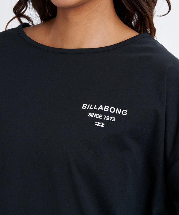 BILLABONG ウィメンズ MORFY LOGO BOAT NECK 長袖ラッシュガード 【2026年春夏モデル】 BLK / L