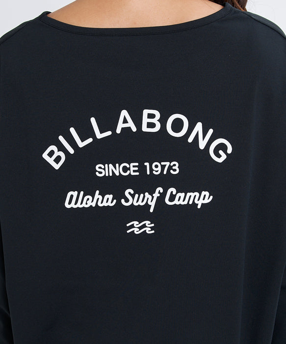 BILLABONG ウィメンズ MORFY LOGO BOAT NECK 長袖ラッシュガード 【2026年春夏モデル】 BLK / L