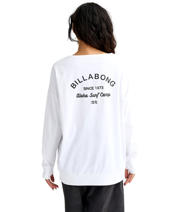 BILLABONG ウィメンズ MORFY LOGO BOAT NECK 長袖ラッシュガード 【2026年春夏モデル】 WHT / L