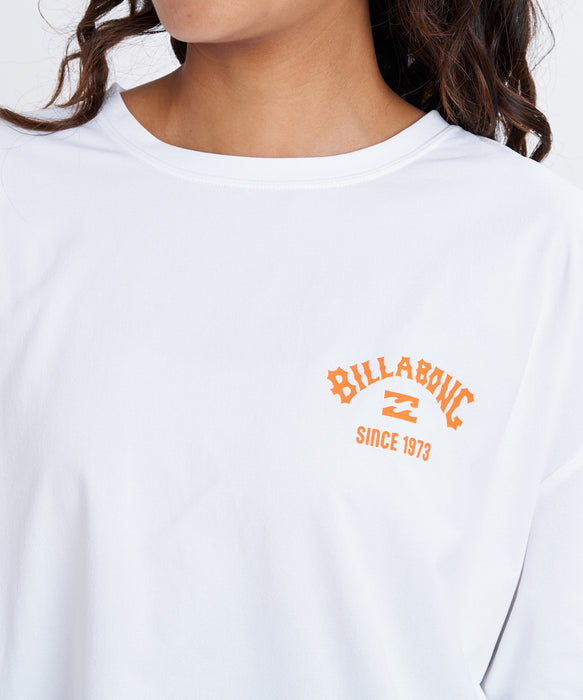 BILLABONG ウィメンズ MORFY SQUARE LOGO LS 長袖ラッシュガード 【2026年春夏モデル】 BLM / L