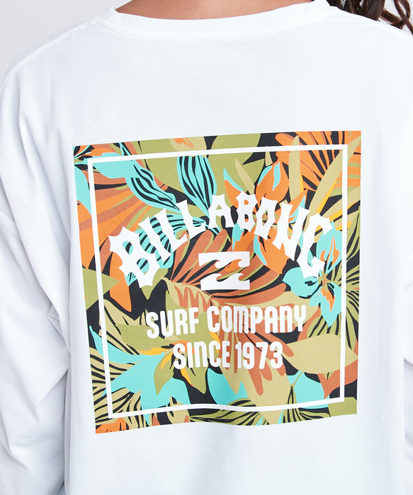 BILLABONG ウィメンズ MORFY SQUARE LOGO LS 長袖ラッシュガード 【2026年春夏モデル】 BLM / L