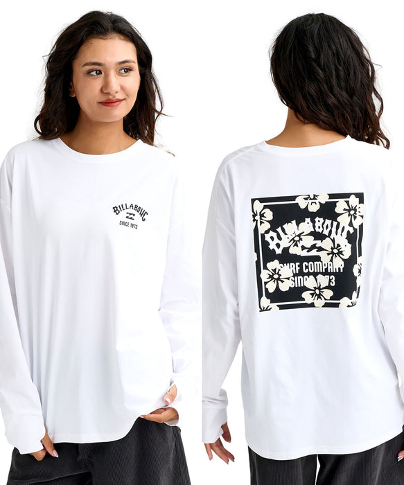 BILLABONG ウィメンズ MORFY SQUARE LOGO ラッシュガード ロンT 【2026