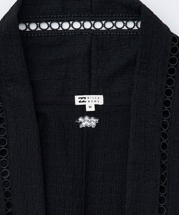 BILLABONG ウィメンズ UTILITY SHIRRING CRE 長袖ラッシュガード 【2026年春夏モデル】 BLK / M