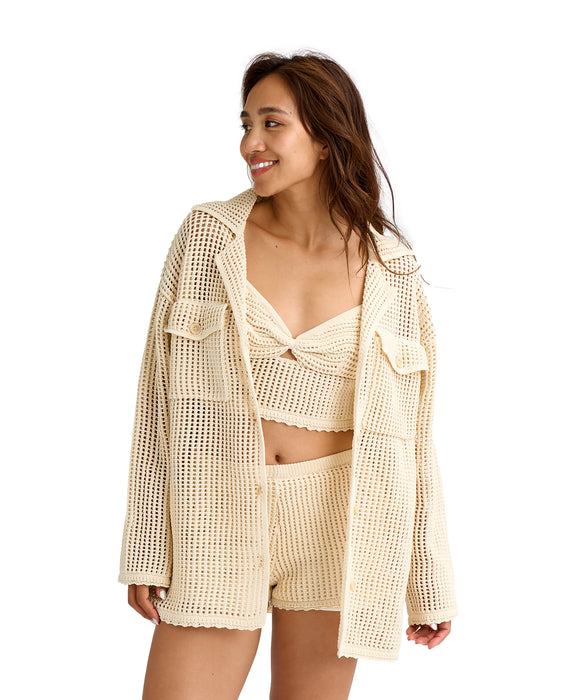 BILLABONG ウィメンズ UTILITY KNIT LS SHIR 長袖ラッシュガード 【2026年春夏モデル】 WCP / M