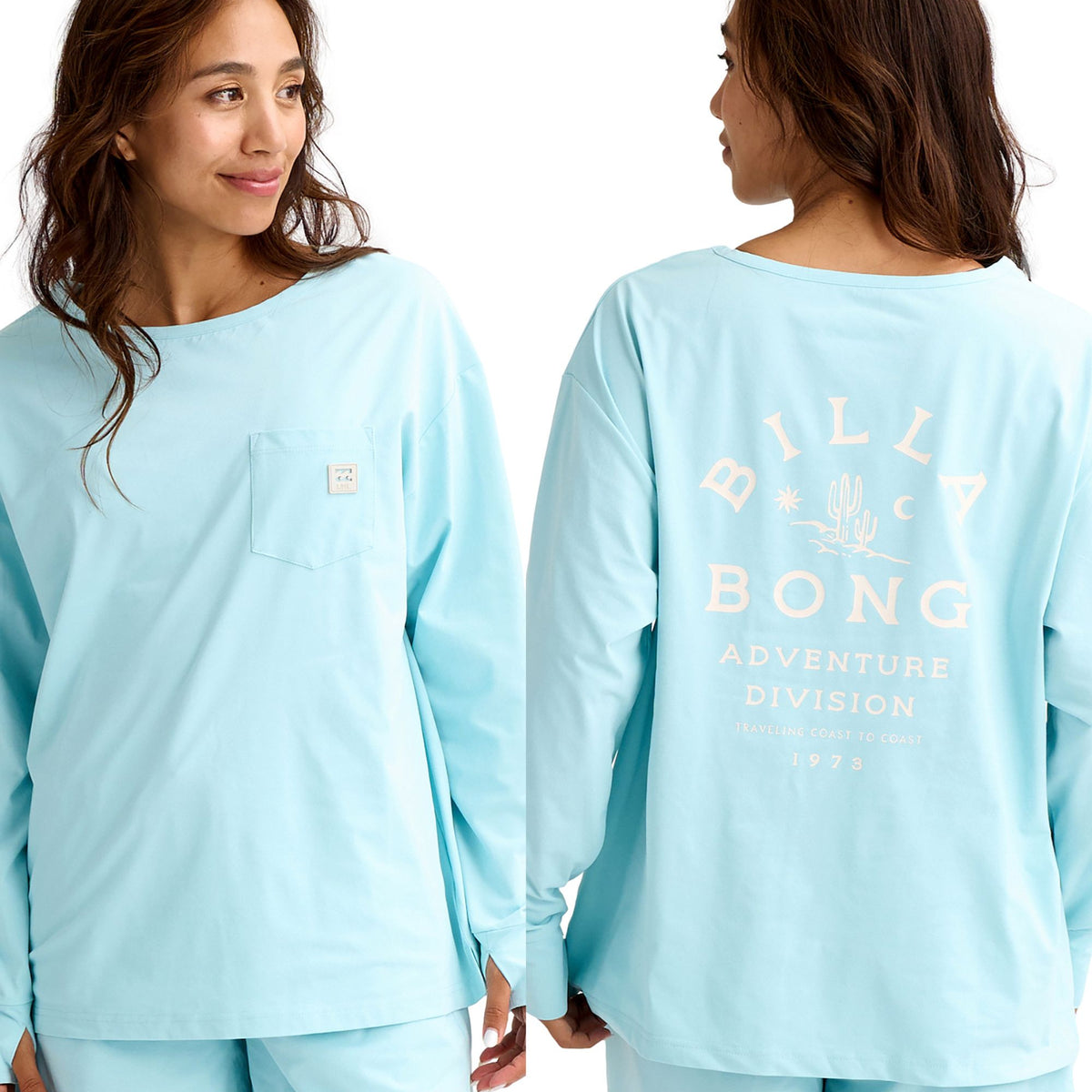 BILLABONG ウィメンズ ADIV （UPF50+）セットアップ 長袖ラッシュ