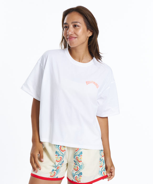 BILLABONG ウィメンズ VINE PATTERN UTILITY ラッシュガード 【2026年春夏モデル】 WHT / L