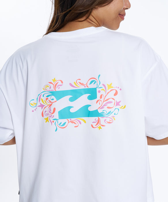 BILLABONG ウィメンズ VINE PATTERN UTILITY ラッシュガード 【2026年春夏モデル】 WHT / L