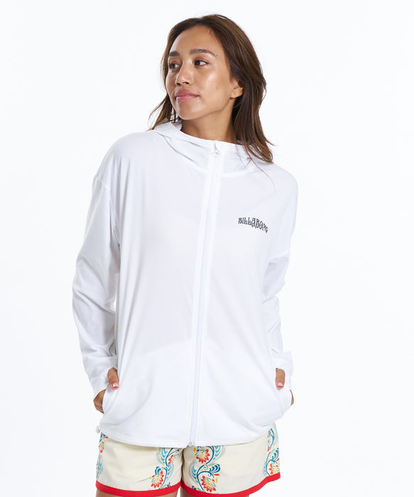 BILLABONG ウィメンズ SHELL BLOOM UTILITY  長袖ラッシュガード 【2026年春夏モデル】 WHT / L