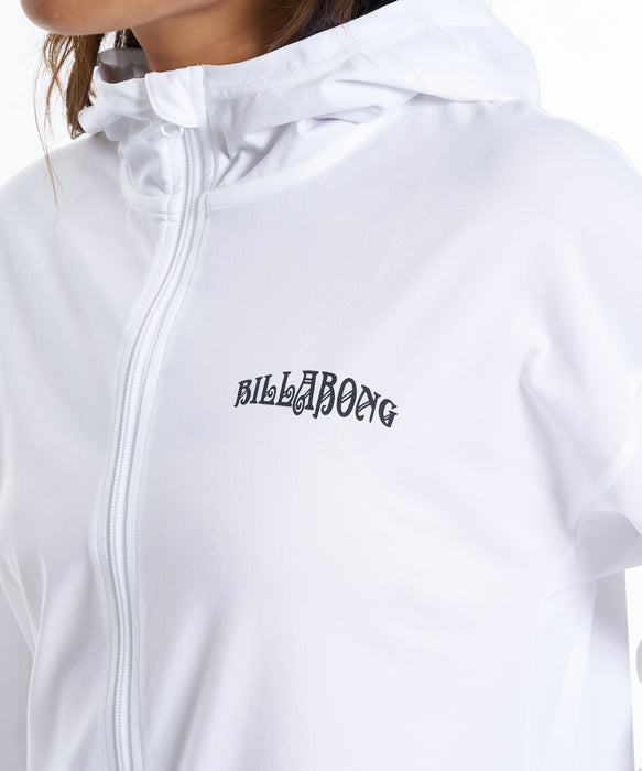 BILLABONG ウィメンズ SHELL BLOOM UTILITY  長袖ラッシュガード 【2026年春夏モデル】 WHT / L